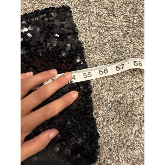 Double Crazy Women’s Velvet Black Sleek Dress Large EUC - Picture 7 of 8